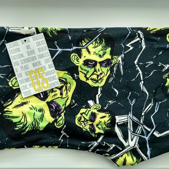 LuLaRoe Pants - LuLaRoe OS Halloween Leggings Frankenstein Monster